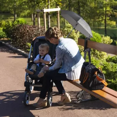 Ombrelle Universelle Noire Anti UV 50+ pour Poussette