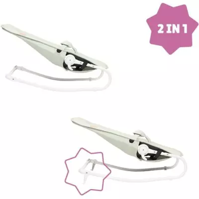 Transat pliable et ultra compact avec arche de jeux - Lichen / Vert d'eau