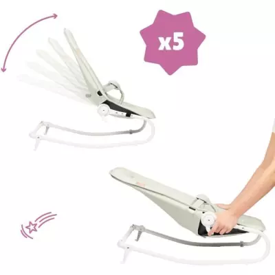Transat pliable et ultra compact avec arche de jeux - Lichen / Vert d'eau