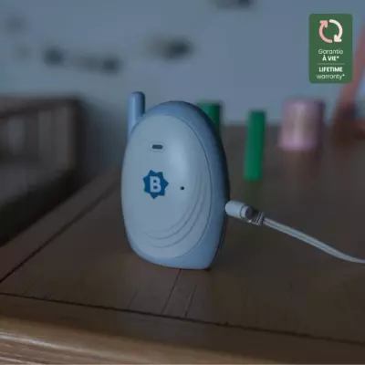 Badabulle Babyphone audio facile à utiliser - Portée 300m - Compact - Alarme Sonore et Visuelle