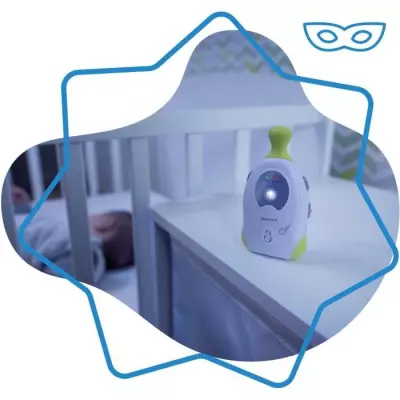Babyphone Badabulle 300m avec Veilleuse - Compact et Pratique