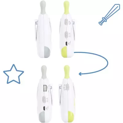 Babyphone Badabulle 300m avec Veilleuse - Compact et Pratique