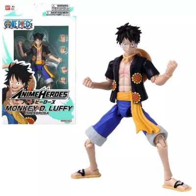 Figurine Anime Heroes Bandai One Piece Luffy Dressrosa 17 cm