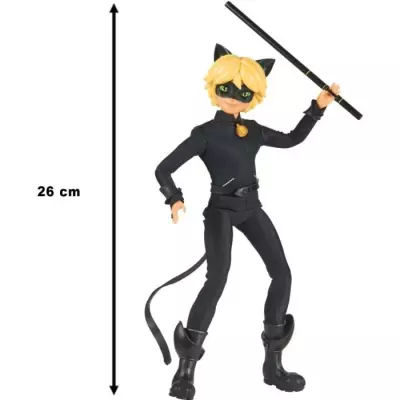 Miraculous - Poupée mannequin 26 cm Chat Noir - BANDAI: idéal pour les fans! Miraculous - Poupée mannequin 26 cm Chat Noir - BANDAI: idéal pour les fans!