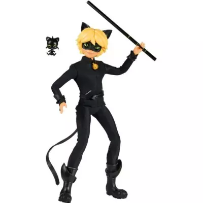 Miraculous - Poupée mannequin 26 cm Chat Noir - BANDAI: idéal pour les fans! Miraculous - Poupée mannequin 26 cm Chat Noir - BANDAI: idéal pour les fans!