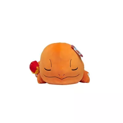 Peluche Salameche Dort 40cm - BANDAI - Pokémon - Doudou ou Oreiller !