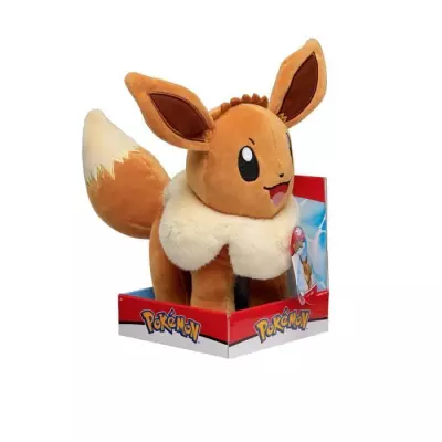 Peluche Pokémon Evoli 30 cm - Multicolore et Douce