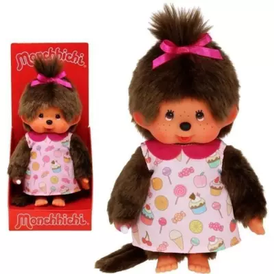 Peluche Monchhichi Pop & Candy - 20 cm: Doux et Coloré Peluche Monchhichi Pop & Candy - 20 cm: Doux et Coloré