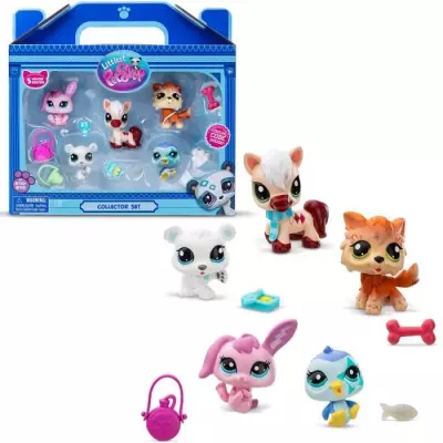 Pack de 5 Pets - BANDAI Littlest Pet Shop Montagne - Animaux à collectionner