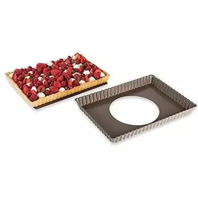 Moule tarte rectangulaire 31x21x3 cm - Idéal pour vos créations sucrées