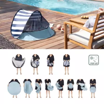 Parc bébé 3 en 1 Aquani marinière avec anti-UV FPS 50+