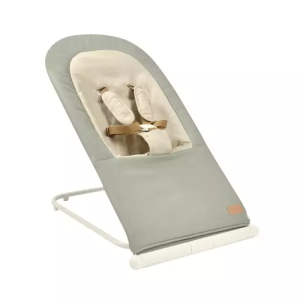 BÉABA, Transat Pliable, 3 inclinaisons en 1 Bouton, Ultra Compact et Fin, Eazy Relax - Lichen