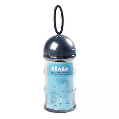 Boîte Doseuse Lait Empilable Rose Noir 23x8x8 cm