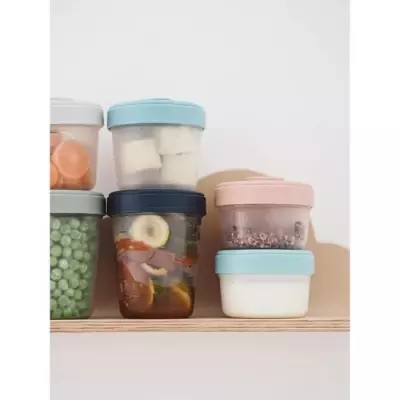 Pack 1er repas BEABA - Portions clip Eucalyptus - 12 portions et 2 cuilleres