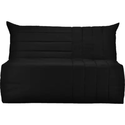 Banquette BZ 3 places BECCI - Tissu noir - Fabriqué en France