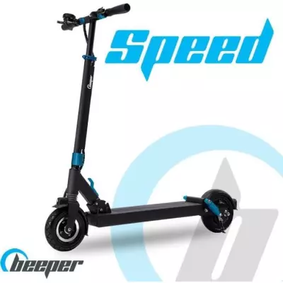 Trottinette électrique Beeper Speed 350W 6Ah - Noir/Bleu