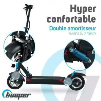 Trottinette électrique pliable - BEEPER MAX FX10-G2-26 - 500W - 10 pouces