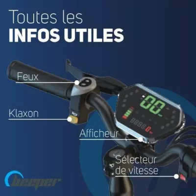 Trottinette électrique tout-terrain - BEEPER Cross 500W - 10-48V - 13Ah
