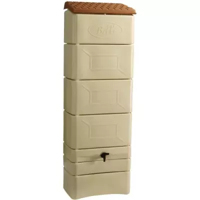 Récupérateur d'eau mural Belli 300L - Beige - Compact et efficace