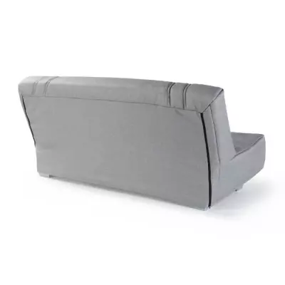 Banquette clic-clac BULTEX 3 places - Gris + Coussins bleu