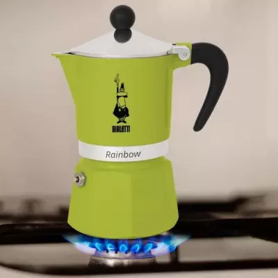 Cafetière italienne BIALETTI RAINBOW 6 tasses vert - 0,30 L