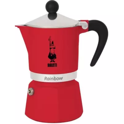Cafetière italienne Bialetti Rainbow - Rouge, 6 tasses
