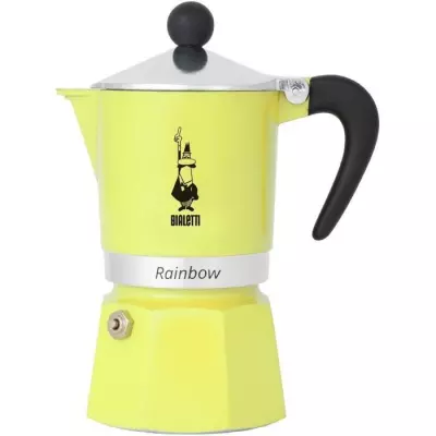 Cafetière italienne Bialetti Rainbow jaune - 6 tasses