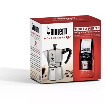 Cafetière italienne Bialetti + Café Perfetto Moka Classico - 6 tasses