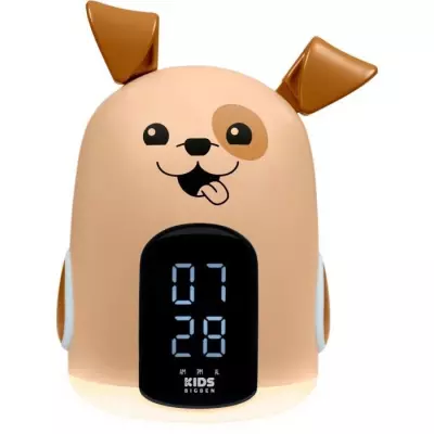 Réveil veilleuse LED forme chien - 3 mélodies - Intensité réglable