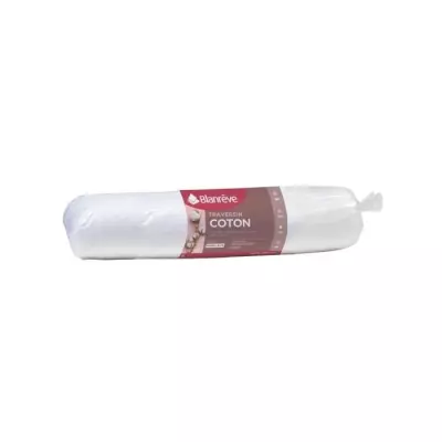 Traversin en coton BLANREVE - 180 cm - Blanc