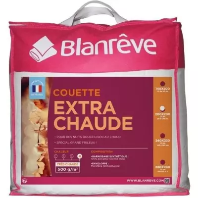 Couette extra chaude en microfibre BLANREVE - Made in France