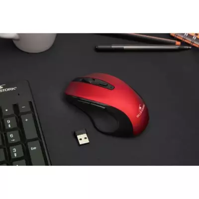 Souris Sans Fil Rouge BLUESTORK - Rechargeable - PC/MAC