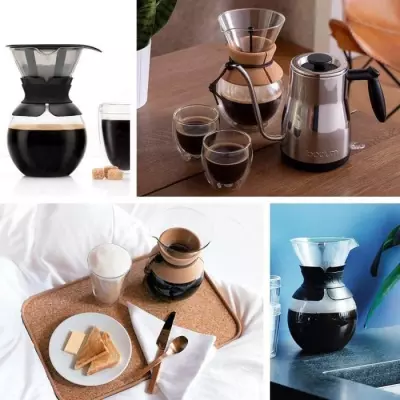 CAFETIÈRE POUR OVER BODUM 0.5L - Filtre inox, 4 tasses