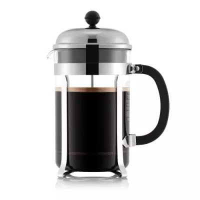 Cafetière à piston BODUM CHAMBORD, 12 tasses, inox – Compact et élégant