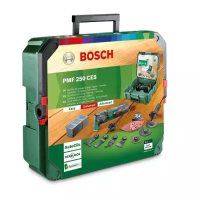 Outil multifonction Bosch PMF 250 CES - 20 Accessoires - Vert