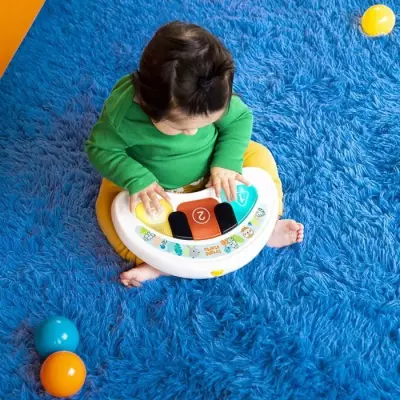 Trotteur et centre d'activités 2 en 1 pour bébé - Animaux de la Jungle, Musique et Lumières