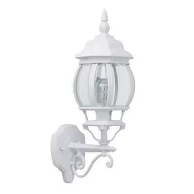 Applique extérieure BLANC ISTRIA - Aluminium/verre E27 1x60W - 37x27x18 cm