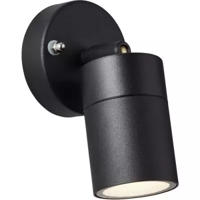 Applique extérieure JANDY - design noir en métal/verre - IP44