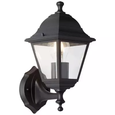 Applique extérieure NISSIE BRILLIANT - noir métal/verre - E27 1x60W