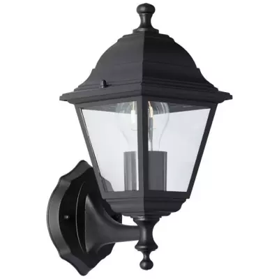Applique extérieure NISSIE BRILLIANT - noir métal/verre - E27 1x60W