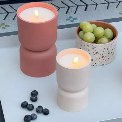 Lampe de table extérieure BRILLIANT LOVERE - Bougie en plastique 3W - Beige et brun clair