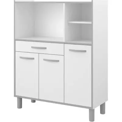 Buffet de cuisine OSLO 101cm Blanc - Made in France