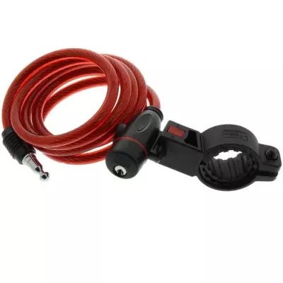 Antivol vélo câble BURG WACHTER 1 260 100 - Spirale 100 cm - Acier 8 mm