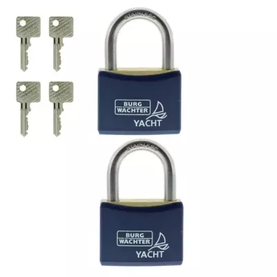 Set de 2 cadenas inox marin BURG WACHTER DUO 460 Ni 40 SB