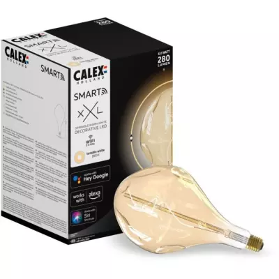 Ampoule LED E27 CALEX SMART ORGANIC EVO - Filament flexible - 6W - 280 lm - Or
