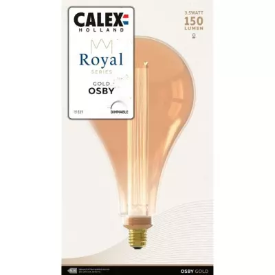 Ampoule LED E27 - CALEX - ROYAL OSBY - 3,5 W - Intensité variable - Or