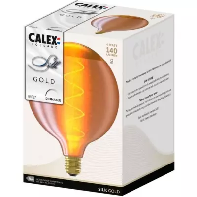 Ampoule Silk Globe G125 Gold Filament 4W E27 - Intensité Variable