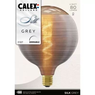 Ampoule LED E27 - CALEX - G125 - Filament en spirale - 4W