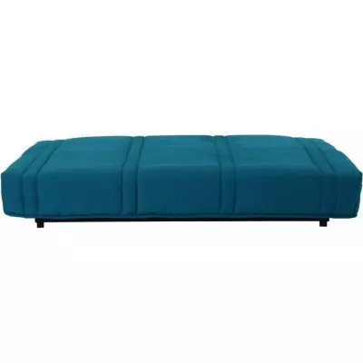 Banquette clic clac 3 places Bleu canard 100% coton - LENA