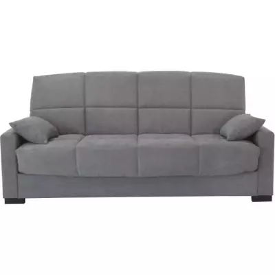 Canapé clic clac 3 places Gris clair - Confortable 130x190 cm